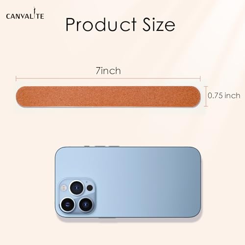 CANVALITE 180 Grit Large Emory Nail Files 12PCS - Thin Natural Nail Care Tools