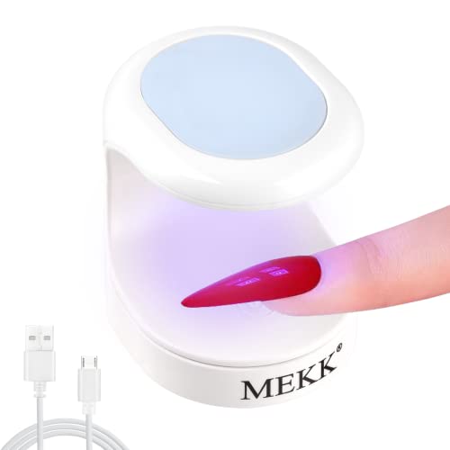 MEKK Mini UV LED Nail Lamp 16W Portable Flash Cure Light for Gel Nails