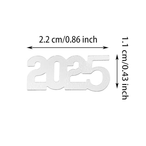 200pcs Glitter Confetti for New Year & Party Decor - Metallic Foil