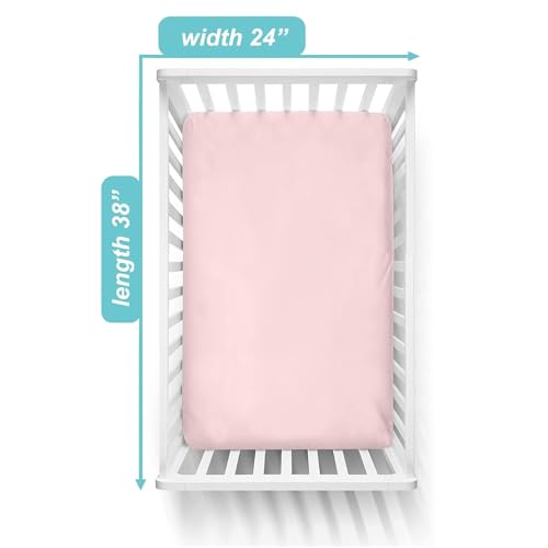 American Baby Company 100% Cotton Jersey Mini Crib Sheets, Pink, 2 Pack