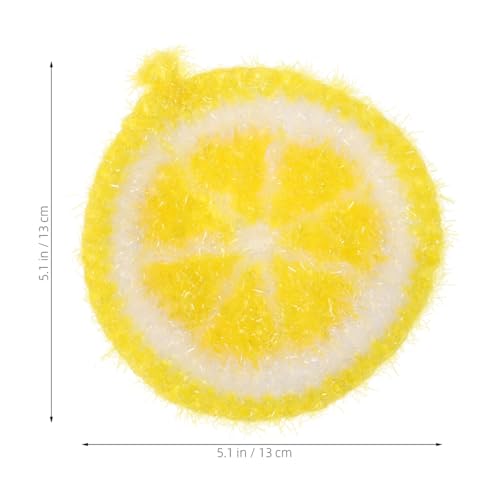 Minkissy 4-Pack Microfiber Lemon Dish Cloths - Super Absorbent Kitchen Scrubber