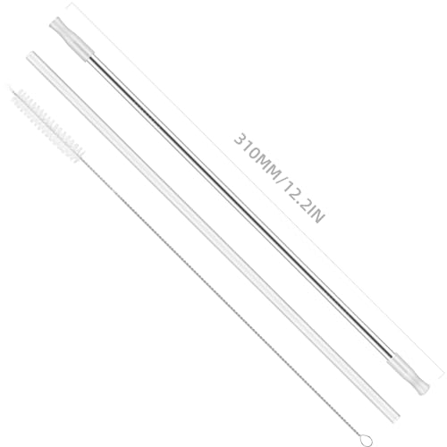 Reusable Silicone & Stainless Steel Straws for 40oz Tumblers