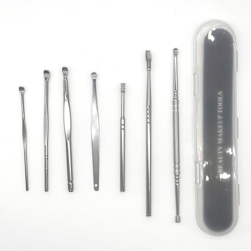 KISTARCH 7-Piece Stainless Steel Earwax Removal Kit with Storage Case
