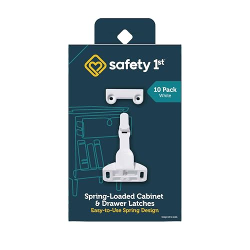 Safety 1st Spring-Loaded Cabinet and Drawer Latches, 10 Pack