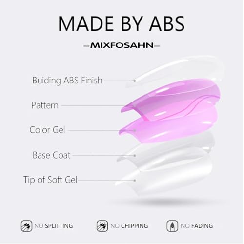 MIXFOSAHN Short Almond Press on Nails Red White Floral False Nails 30 Pcs