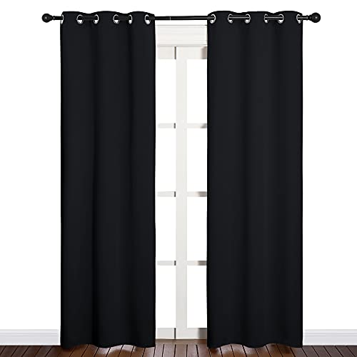 NICETOWN Blackout Curtains 34"W x 84"L - Grommet Top Panels (Set of 2)