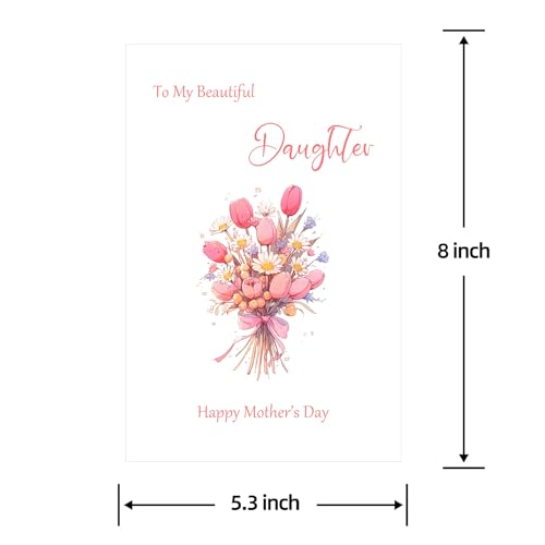 Arsagen Mother's Day Card for Daughter from Mom with Envelope
