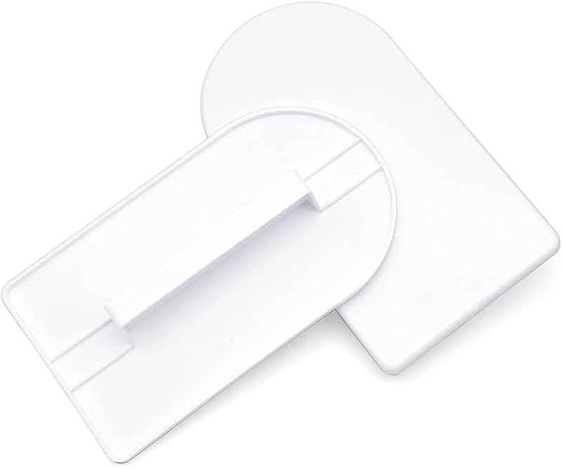 Bwexxt 2 Pcs White Plastic Fondant Icing Smoother and Scraper Tool