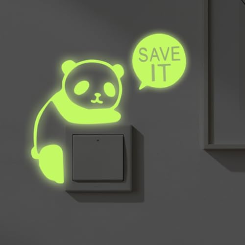 5-Pack Glow in the Dark Light Switch Stickers - Cat & Butterfly Designs