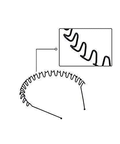 Cosletic Black Metal Wavy Hair Band Flexible Zig Zag Hair Hoop 2-Pack