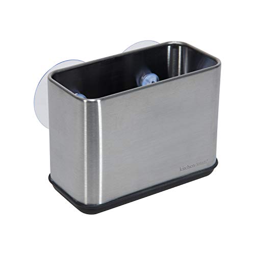 Stainless Steel Sink Caddy with Suction Cups - Space-Saving Sponge Holder