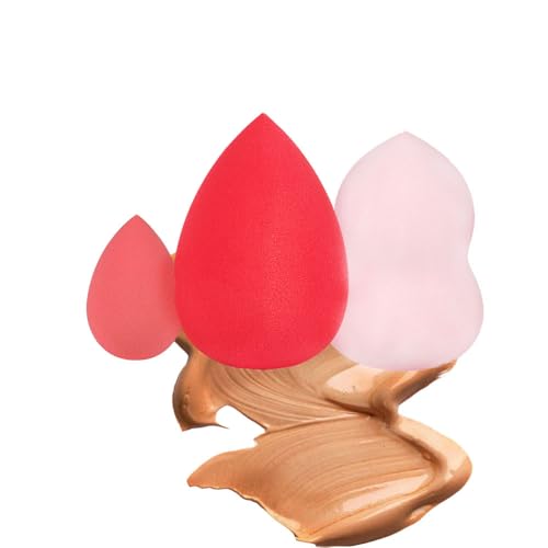 QIBANHUA 3-Piece Makeup Sponge Set - Large and Mini Beauty Blender Sponges
