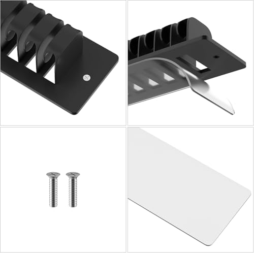 Wall-Mounted Hat Rack Organizer - Black 2-Pack for 38 Caps