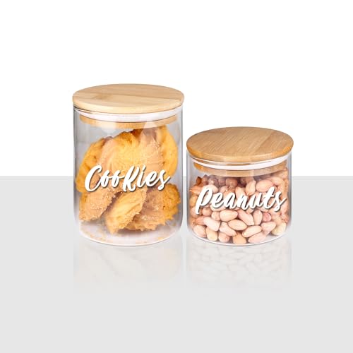 White Cursive Pantry Labels Stickers Set - 243 Food Container Labels