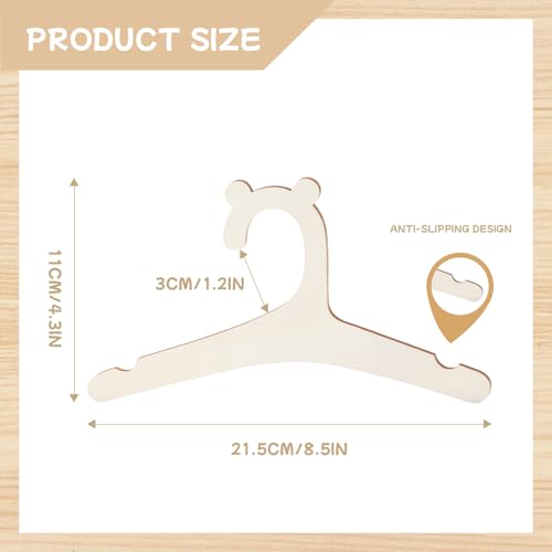 TAHULIK 15-Piece Wooden Baby Hangers - Smooth Non-Slip Nursery Clothes Hangers