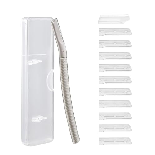 BoxedHome Eyebrow Razor with 11 Blades & Travel Case for Women and Men