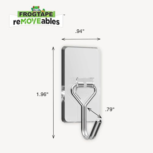 FrogTape reMOVEables Medium Clear Wire Hooks - Pack of 6