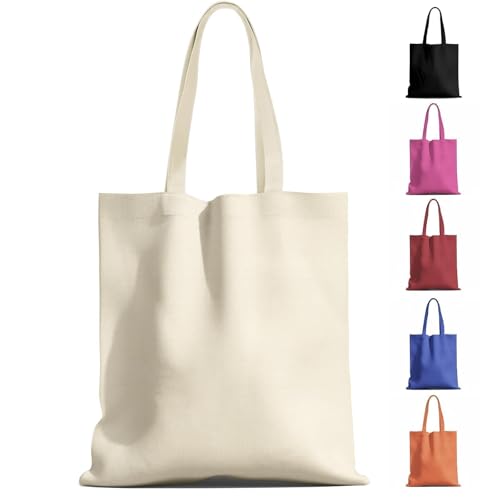 MOLOVA 14x16-Inch Reusable Canvas Tote Bags - 1 Pack