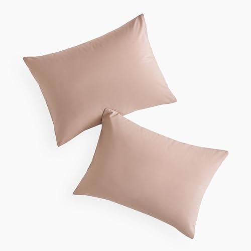 Dusty Pink Cotton Pillow Cases - Set of 2, Standard Size 20x26 inches
