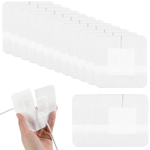 15 Pcs Split Drain Adhesive Feeding Tube Bandages, Sterile Catheter Stabilization Device, G Tube Covers, Peg G J Supra-Pubic Incision Bordered Gauze Pad, 4" x 4" Island Dressing for Nursing Care
