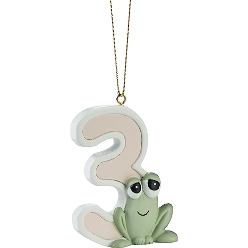 Precious Moments 3rd Christmas Frog Ornament - Hand-Painted Resin