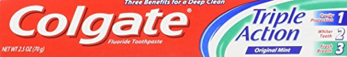 Colgate Triple Action Travel Size Toothpaste 2.5 Oz 8 Pack