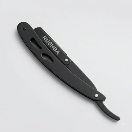 NUSHBA Professional Straight Razor for Men - Stainless Steel Barber Shaving Razor