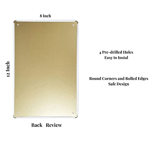 Golf Metal Sign for Wall Decor - 8x12 Inch Tin Plaque