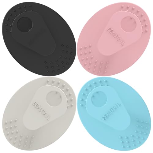 BEAUTAIL Silicone Face Scrubber 4-Pack - Gentle Exfoliating Facial Cleansing Brush for Sensitive Skin