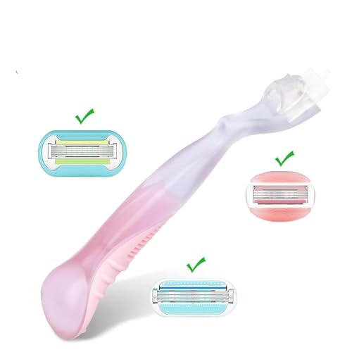 VANEST Replacement Razor Handle for Gillette Venus, Pink Ergonomic Non-Slip Grip