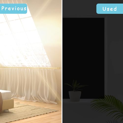 40" x 57" Portable Blackout Curtains - No Drill Sunblock Shades for Bedroom & RV