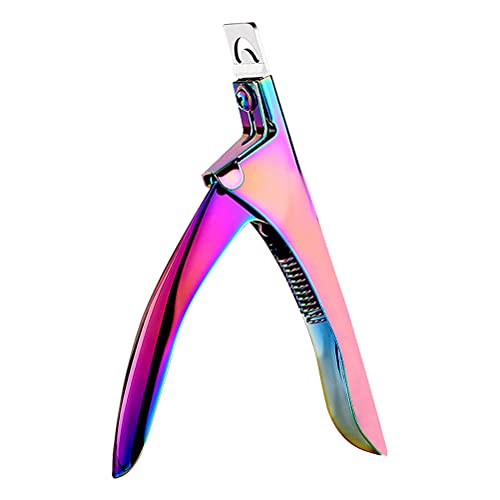 SUMAJU Professional Acrylic False Nail Clipper Rainbow Stainless Steel