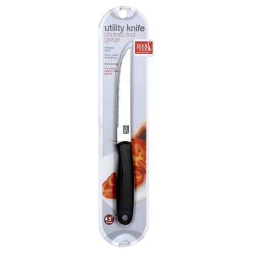 GoodCook 4.5-Inch Serrated Utility Knife - Never Needs Sharpening