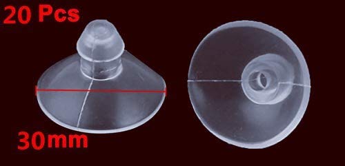30mm Clear Suction Cups - Pack of 20 for Smooth Surfaces