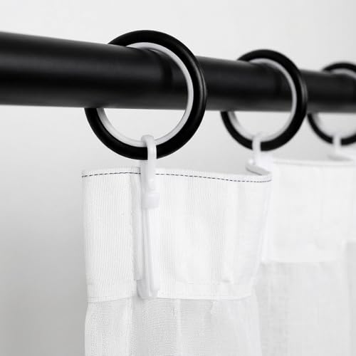 50 Heavy Duty Adjustable Plastic Curtain Hooks for Drapes
