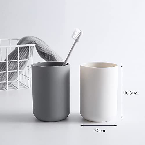 3-Pack Unbreakable Bathroom Tumbler Cups - Reusable Toothbrush Holders