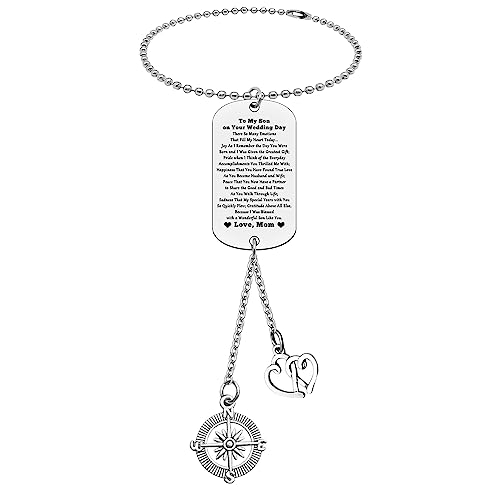 Engraved Wedding Day Ornament for Son - Gift from Mom