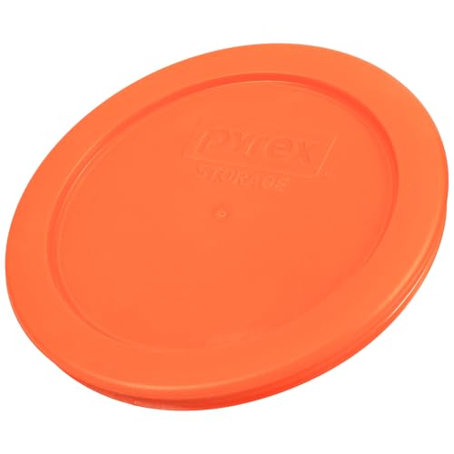 Pyrex 7200-PC 2-Cup Orange Replacement Lids - 2-Pack BPA-Free Plastic