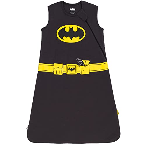 DC Comics Batman Baby Zip-Up Sleep Sacks - 2 Pack, Black/Yellow, X-Small