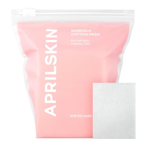 APRILSKIN Stretchable Facial Cotton Pads for Toner & DIY Masks - 60 Pads
