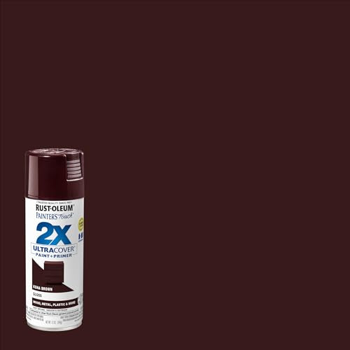 Rust-Oleum Painter's Touch 2X Ultra Cover Spray Paint, Gloss Kona Brown, 6-Pack