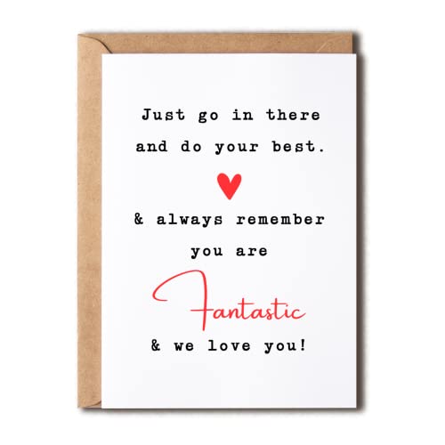 Good Luck Greeting Card - Encouragement Card for Exams and New Job