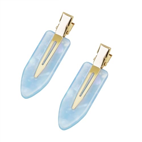 Mini Skater 2.36" Creaseless Hair Clips No Bend Blue 2PCS