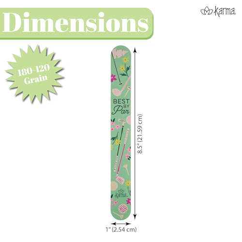 Karma Colorful Double-Sided Emery Board 180/120 Grit Nail File