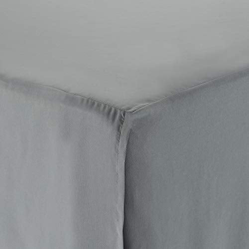 Full Dark Grey Pleated Bed Skirt - Machine Washable & Wrinkle Resistant