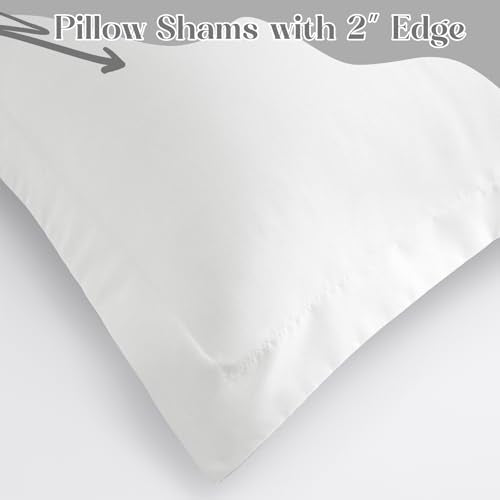 Homiest White Euro Sham Covers, 18x18 Inch Soft Microfiber Set of 2