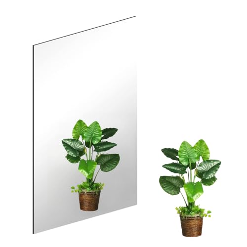 MSACC Flexible Acrylic Mirror Sheet, 12x16 Inch Self-Adhesive Wall Tile