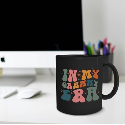 Groovy Grammy Ceramic Coffee Mug - Grammy & Grandma Gift, 11oz Black, Variation of Grammy
