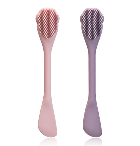 Silicone Facial Cleansing Brush Set - 2-in-1 Cat Paw Face Scrubber & Exfoliator Tool
