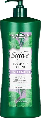 Suave Invigorating Rosemary & Mint Shampoo, Refreshing Hair Care, 28 Fl Oz